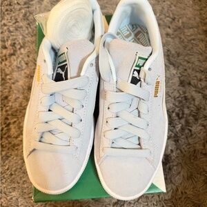 Icy Blue Puma Suede Sneakers